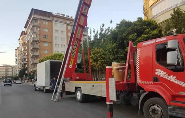 Asansörlü taşıma hazırlığı